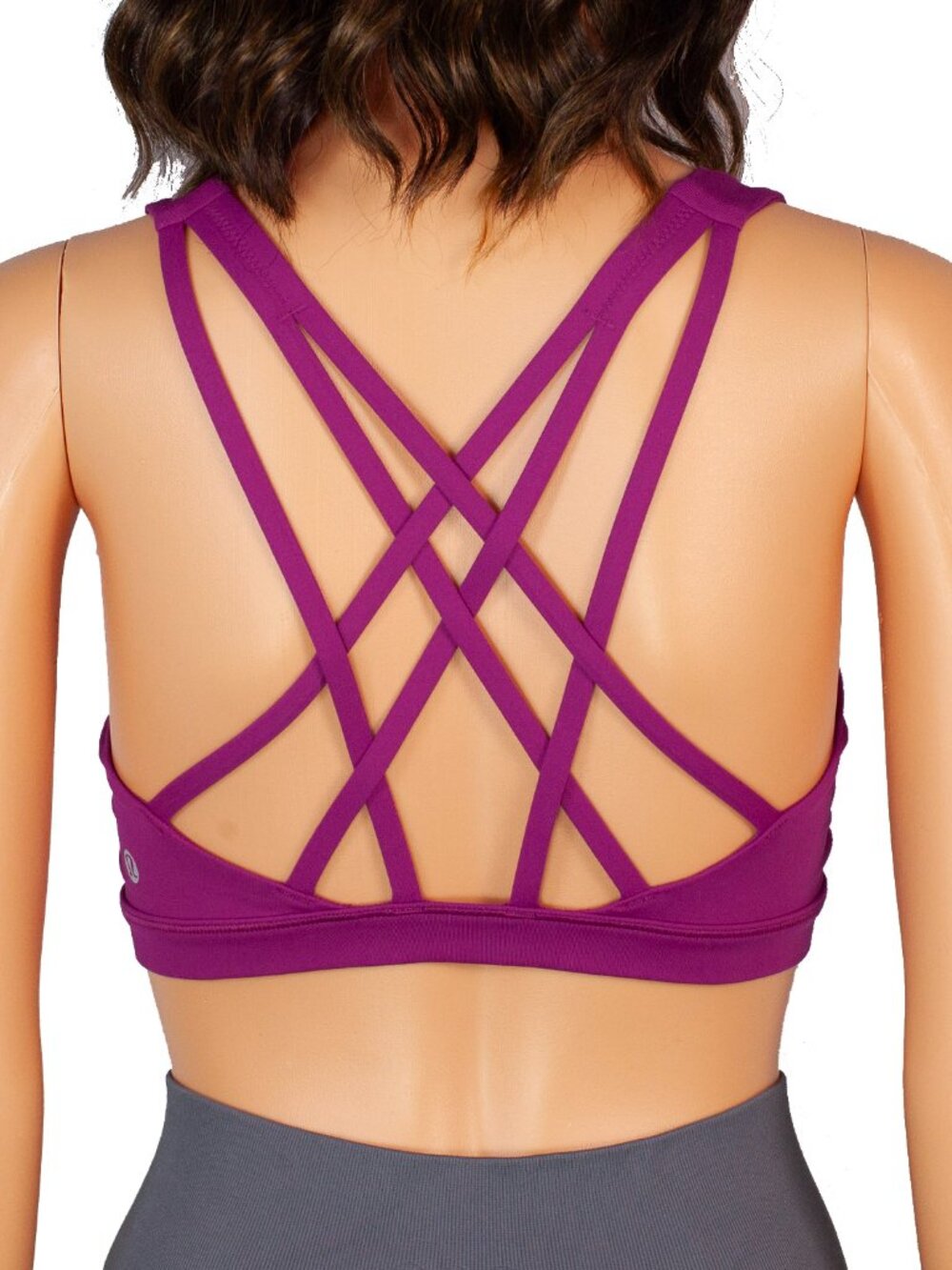 Lululemon Strappy Back Sports Bra Fuchsia Stretch Yoga Athletic Top